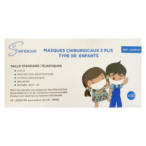 boite de 50 masques chirurgicaux ENFANT de type IIR