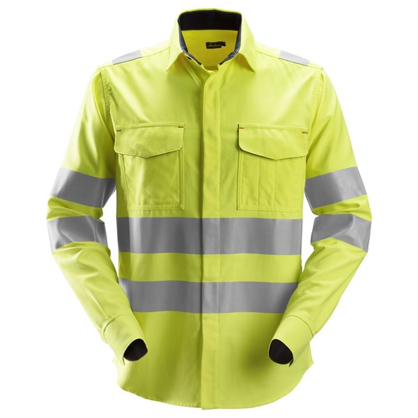 Snickers 8562 - PW Chemise de soudeur manches longues haute visibilité, Classe 3