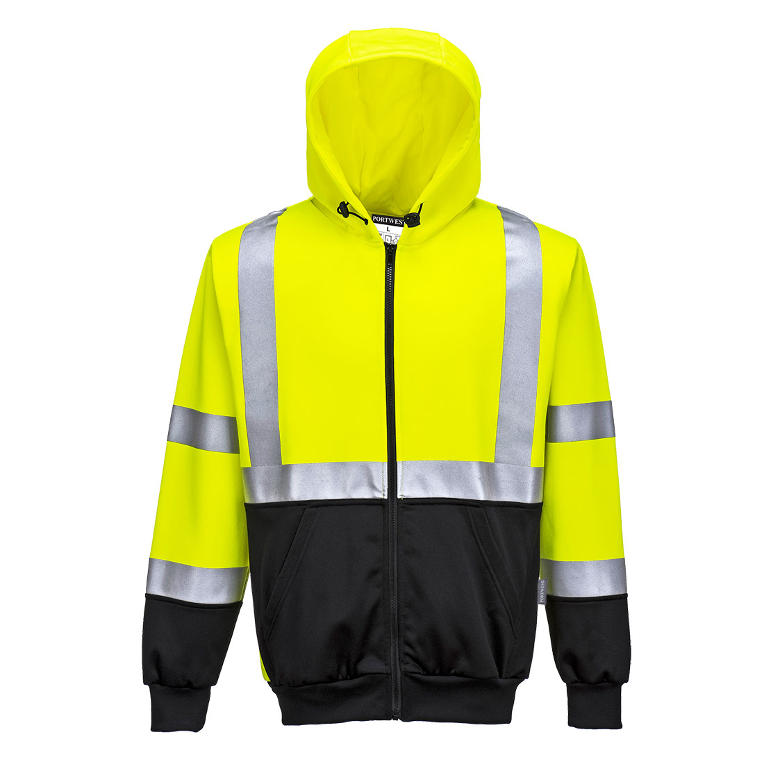 B315 - Sweat Hi-Vis bicolore zippé à capuche